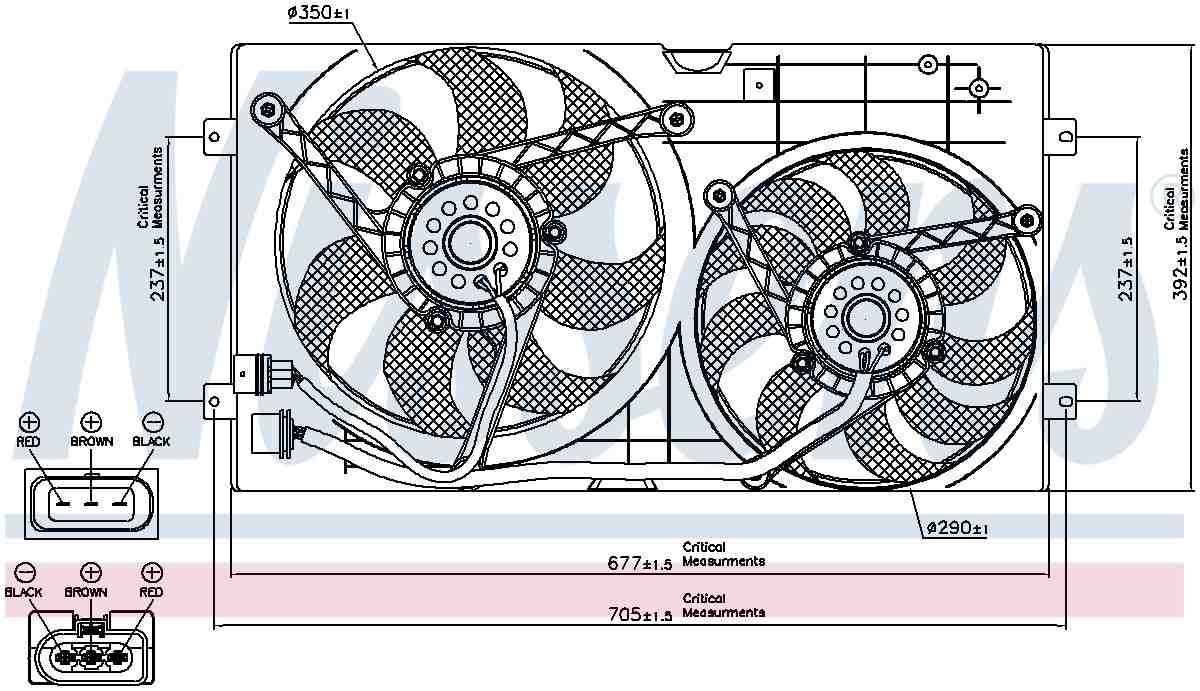 Nissens Engine Cooling Fan Assembly  top view frsport 85250