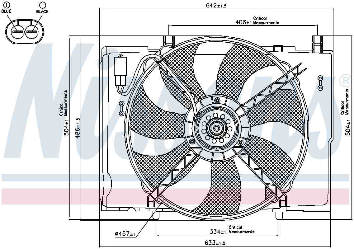 nissens engine cooling fan assembly  frsport 85290