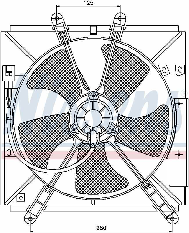 Nissens Engine Cooling Fan Assembly  top view frsport 85330