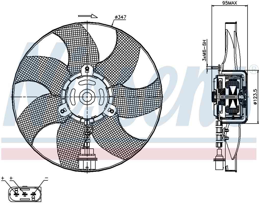 nissens engine cooling fan  frsport 85543