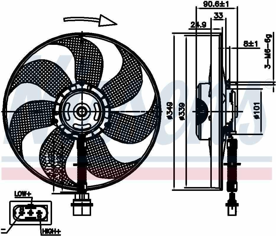 nissens engine cooling fan  frsport 85544