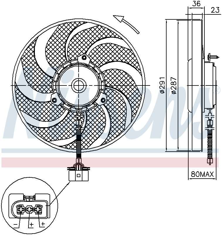 nissens engine cooling fan  frsport 85545