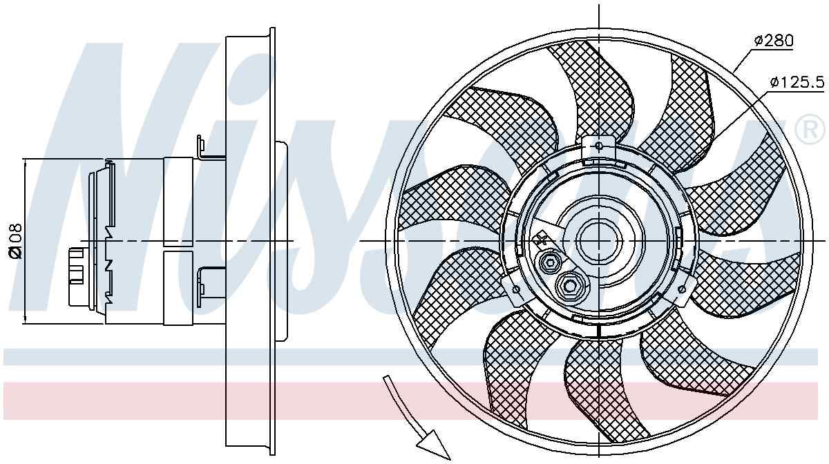 nissens engine cooling fan  frsport 85619