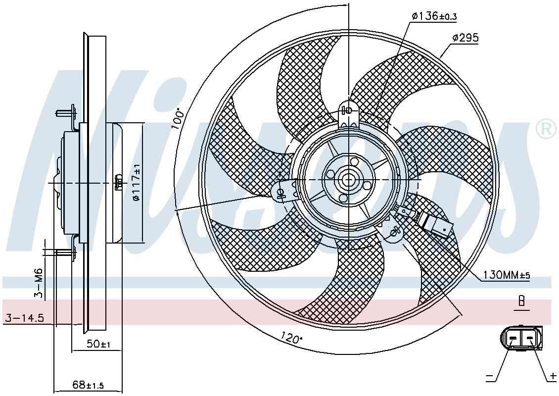 Nissens Engine Cooling Fan  top view frsport 85733