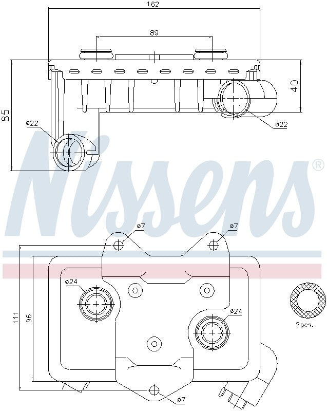 Nissens Engine Oil Cooler  top view frsport 90597