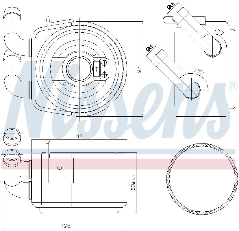 Nissens Engine Oil Cooler  top view frsport 90695