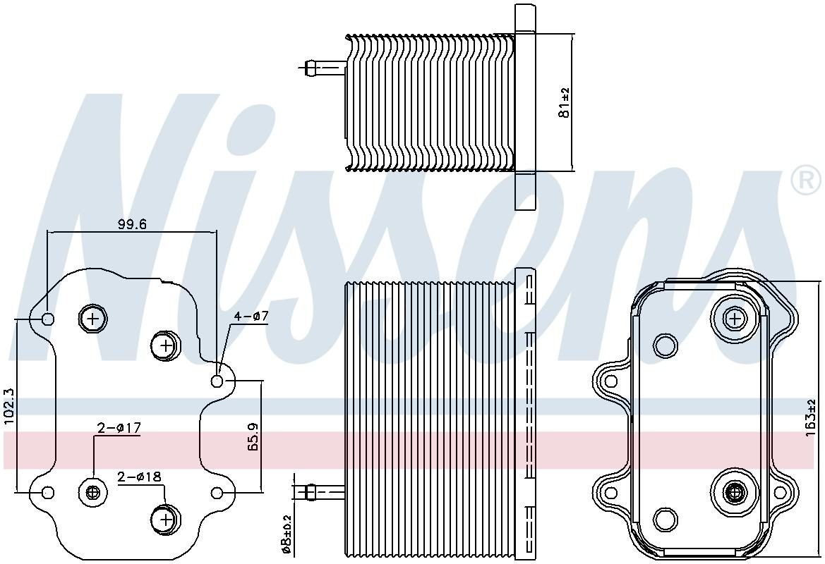 Nissens Engine Oil Cooler  top view frsport 90938