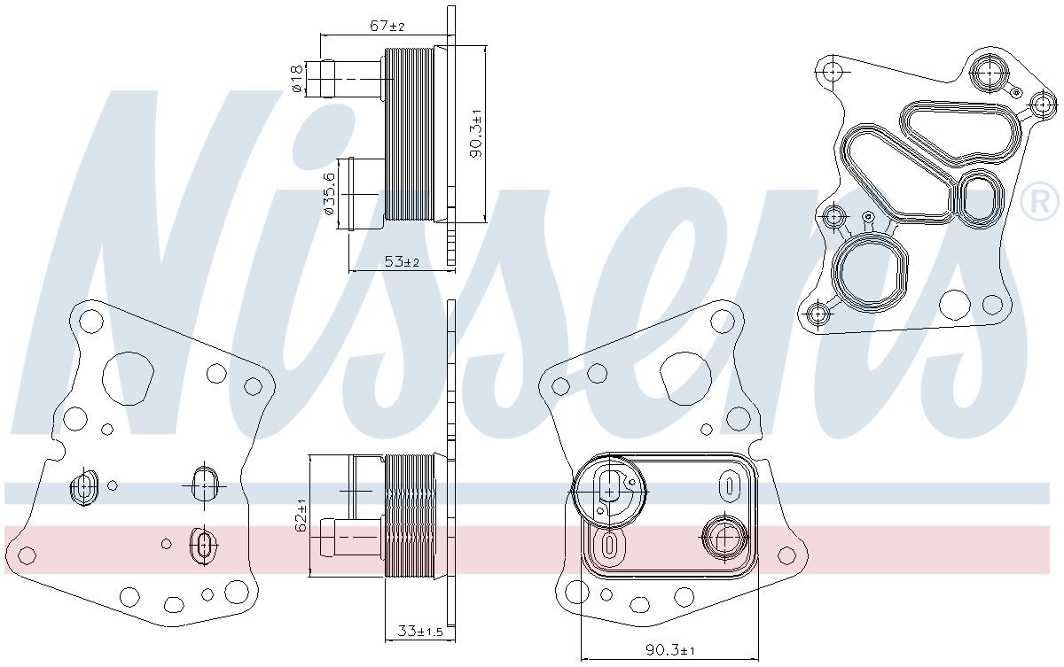 nissens engine oil cooler  frsport 90943