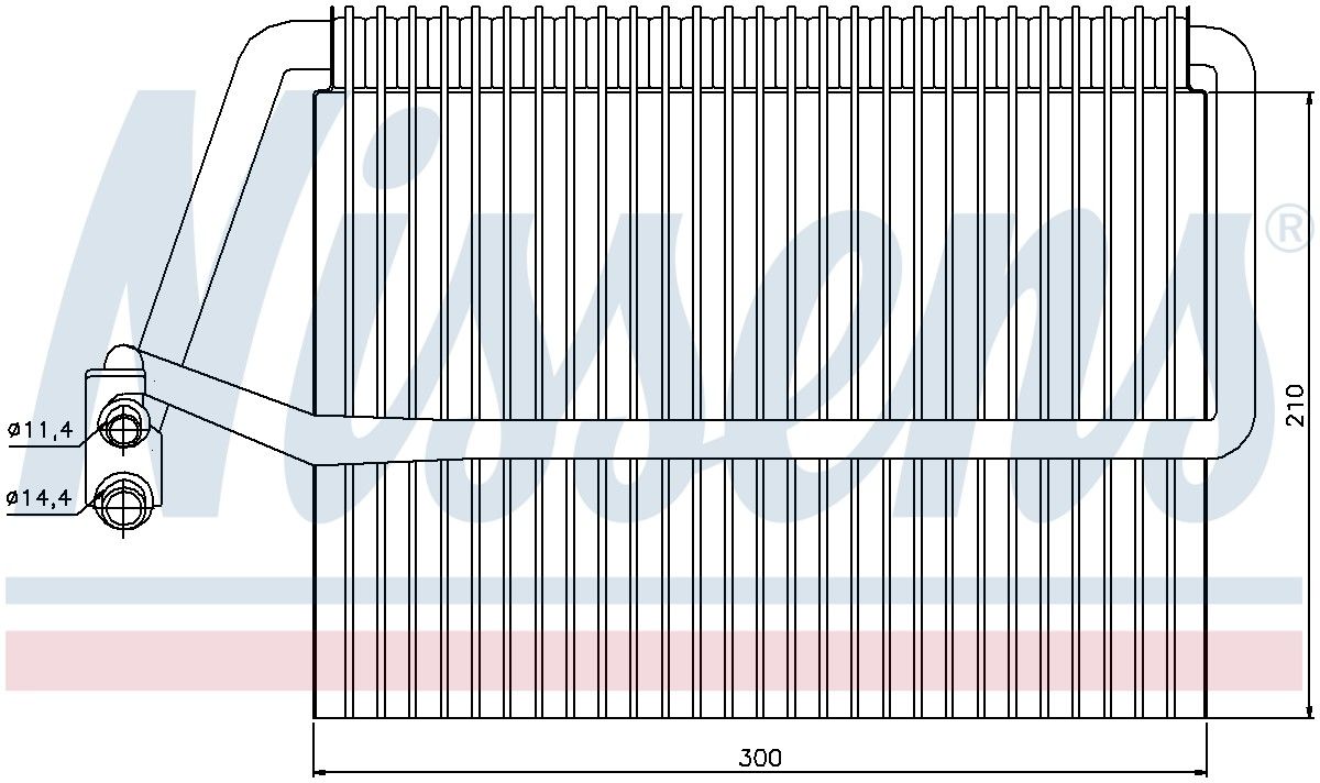 Nissens A/C Evaporator Core  top view frsport 92162