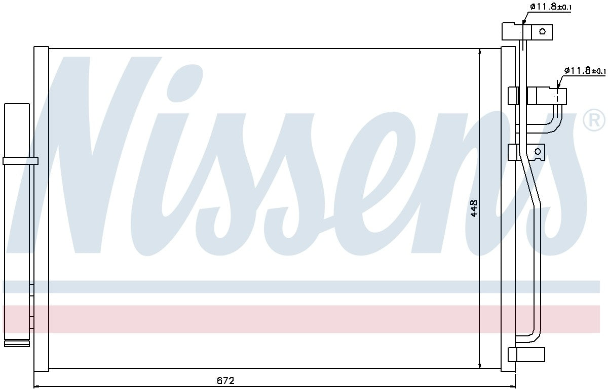 Nissens A/C Condenser  top view frsport 940010