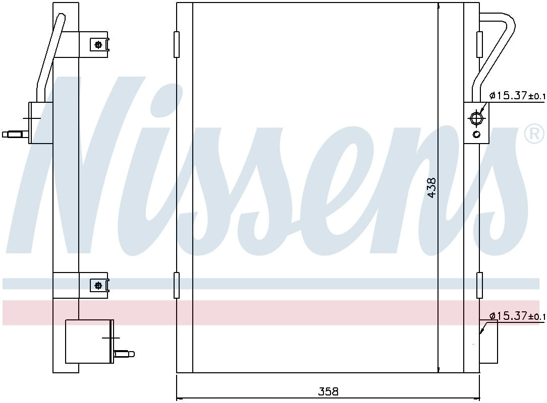 Nissens A/C Condenser  top view frsport 940019