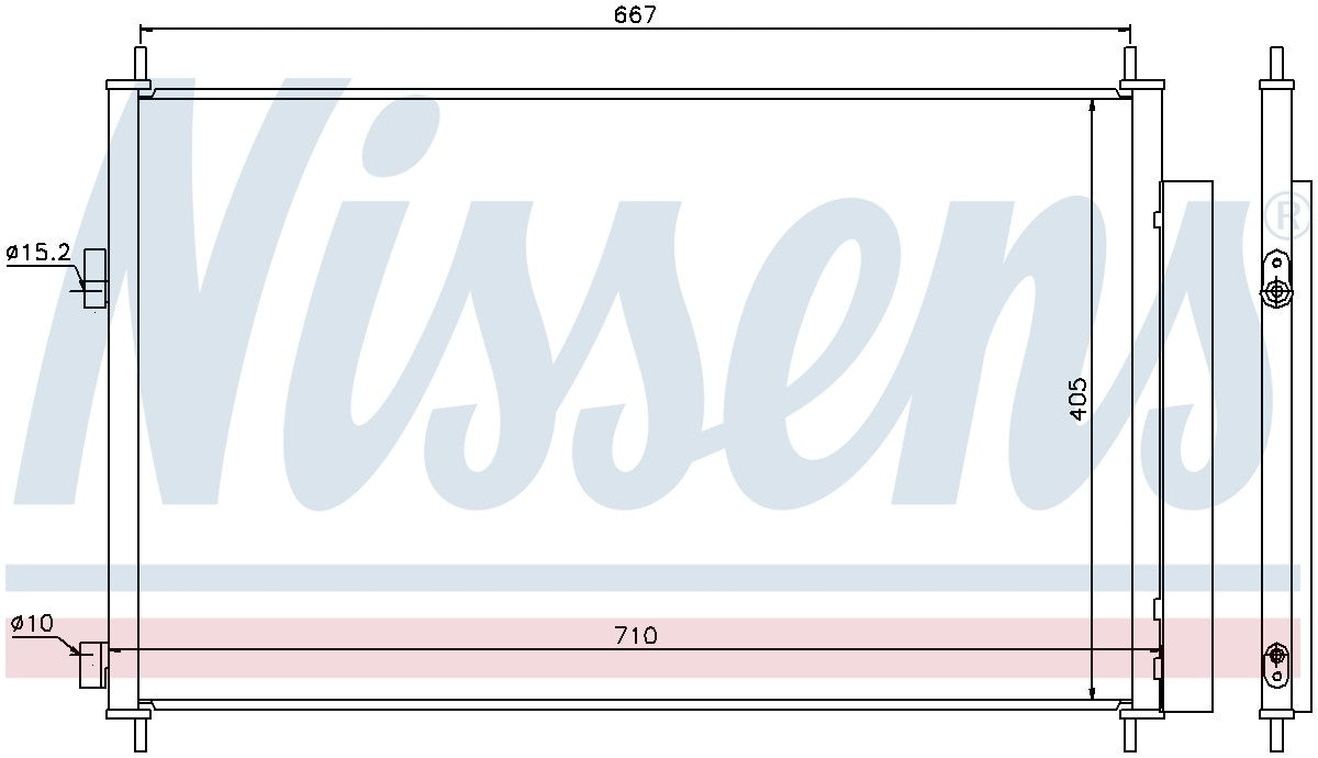 Nissens A/C Condenser  top view frsport 940021