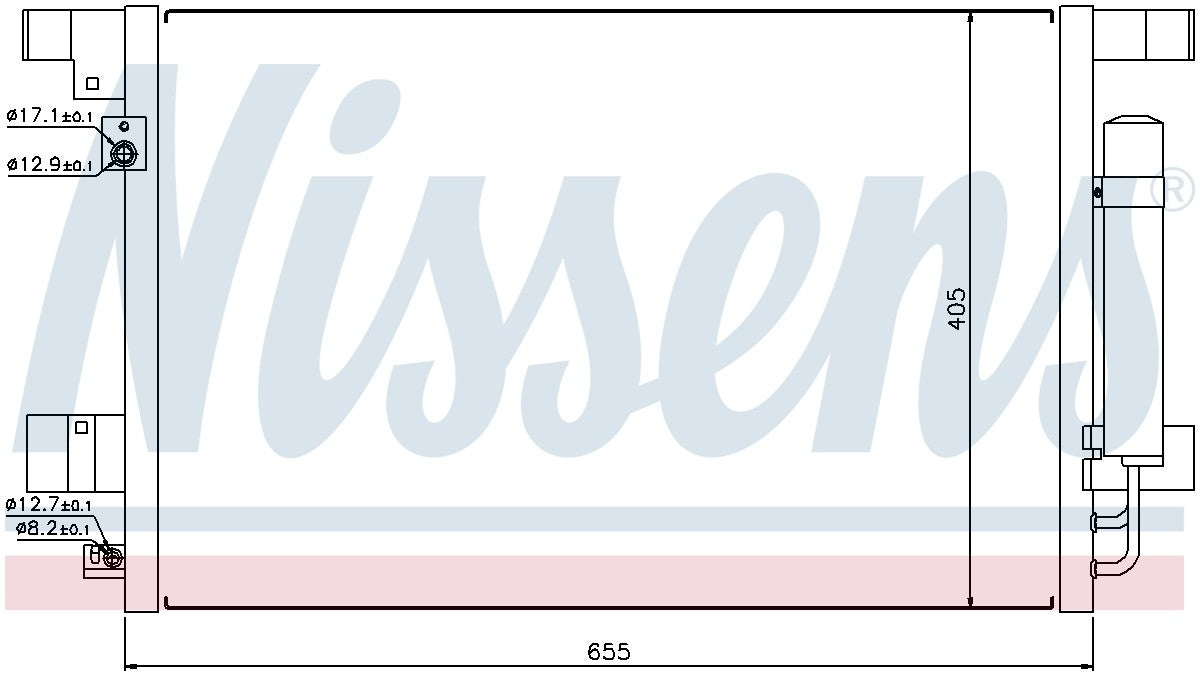 Nissens A/C Condenser  top view frsport 940029