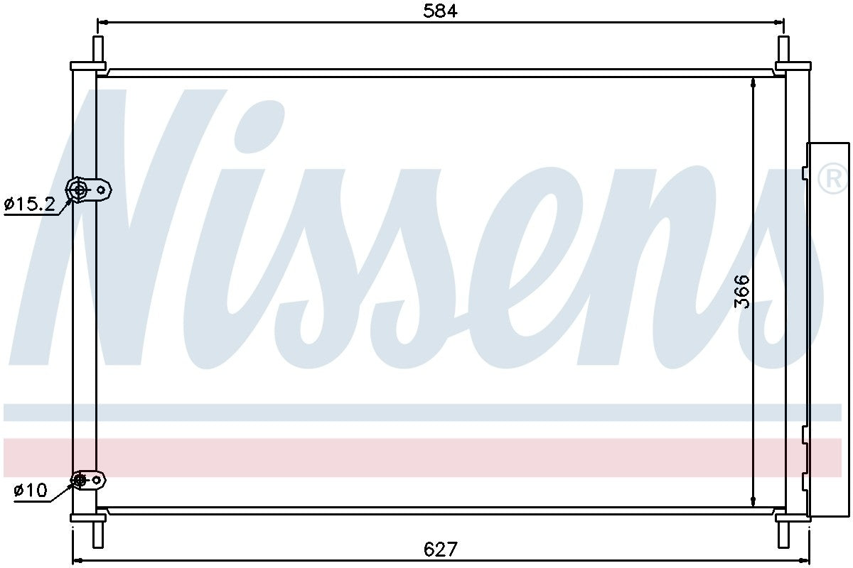 Nissens A/C Condenser  top view frsport 940037