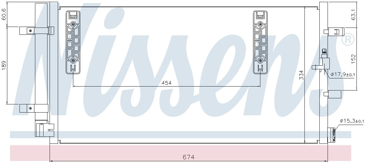 Nissens A/C Condenser  top view frsport 940042