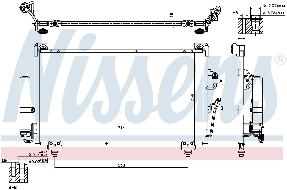 Nissens A/C Condenser  top view frsport 940165