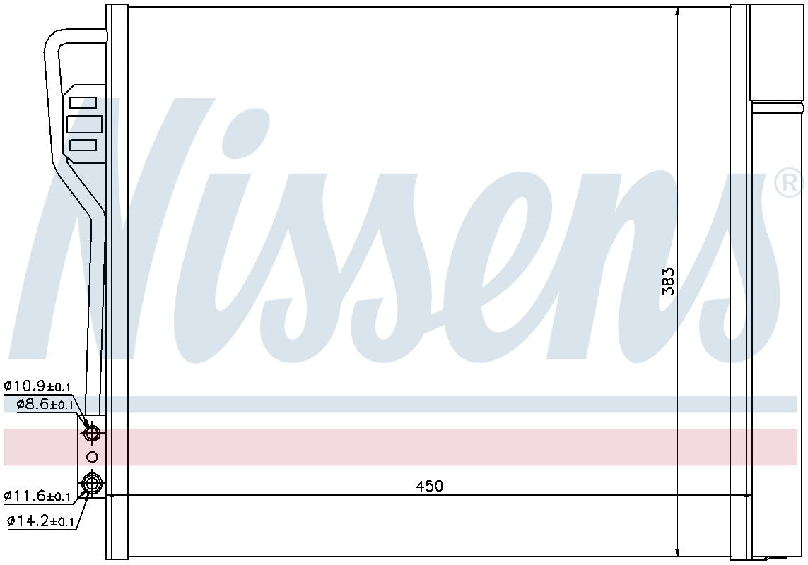 Nissens A/C Condenser  top view frsport 940185