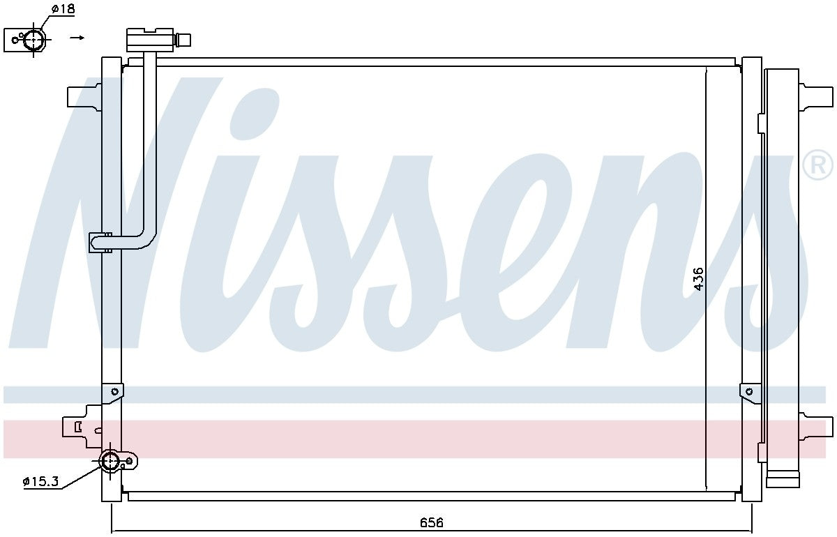 Nissens A/C Condenser  top view frsport 940329