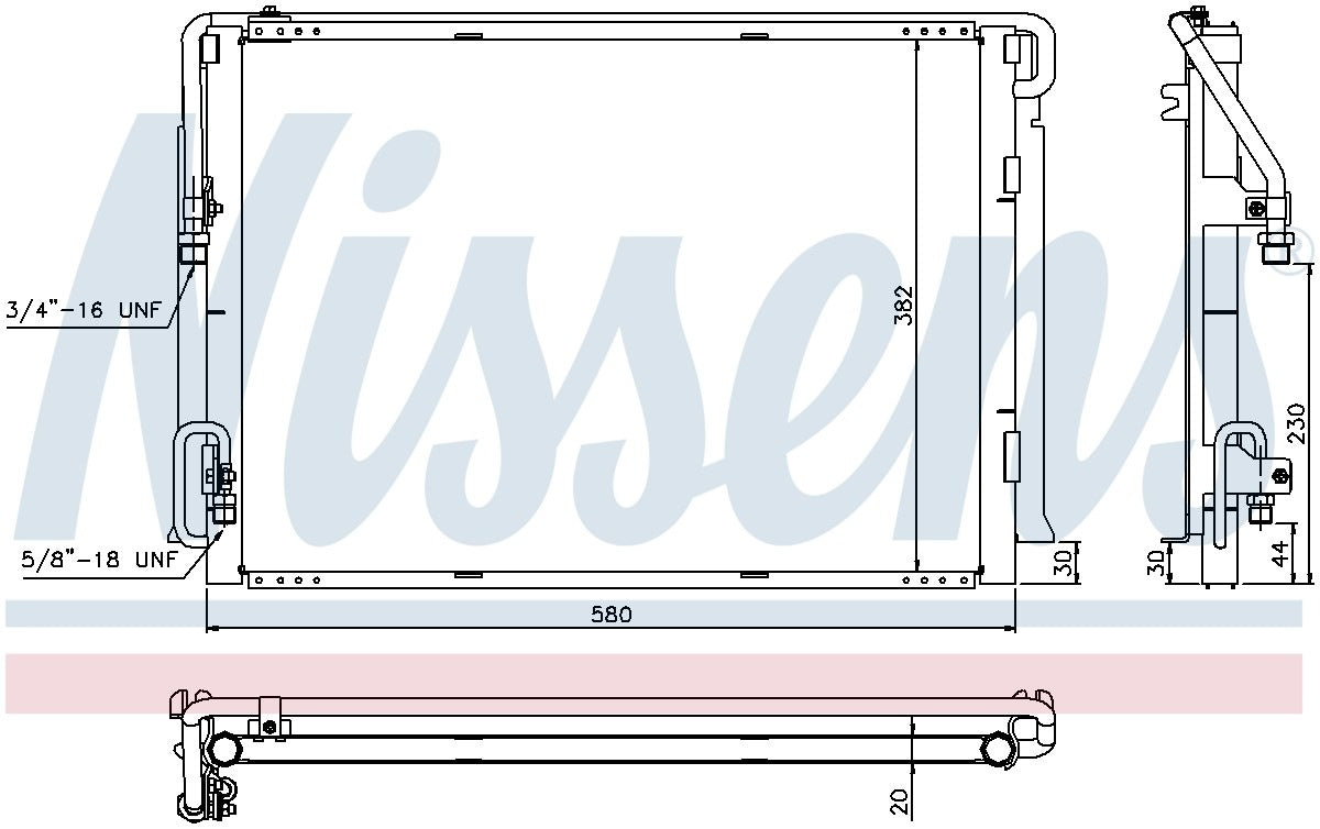 Nissens A/C Condenser  top view frsport 940422