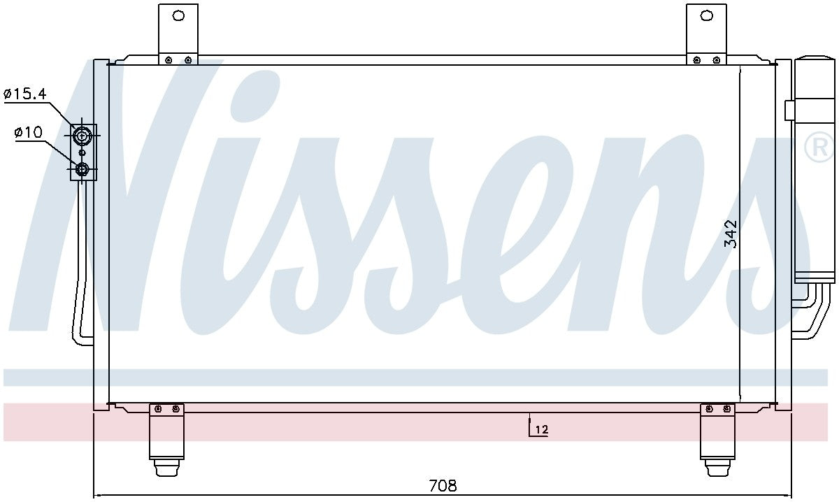 Nissens A/C Condenser  top view frsport 940435