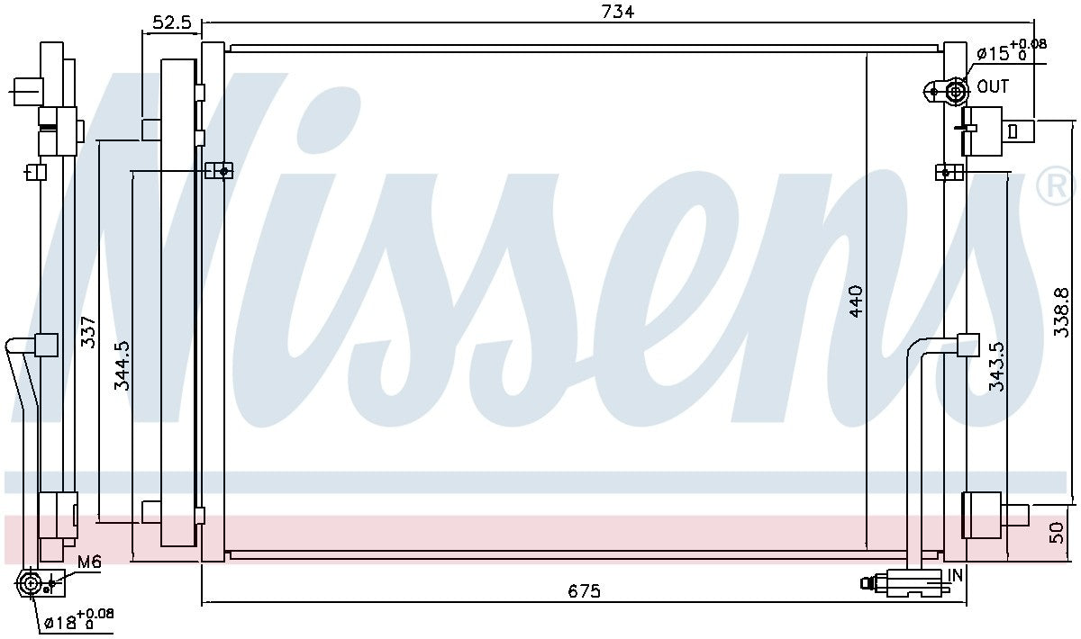 Nissens A/C Condenser  top view frsport 940452