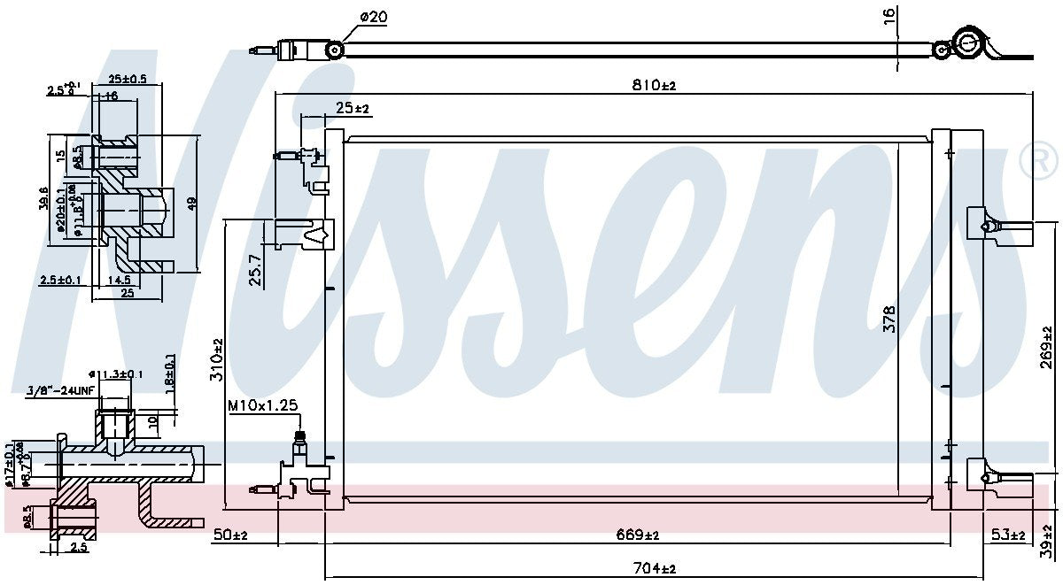 Nissens A/C Condenser  top view frsport 940533