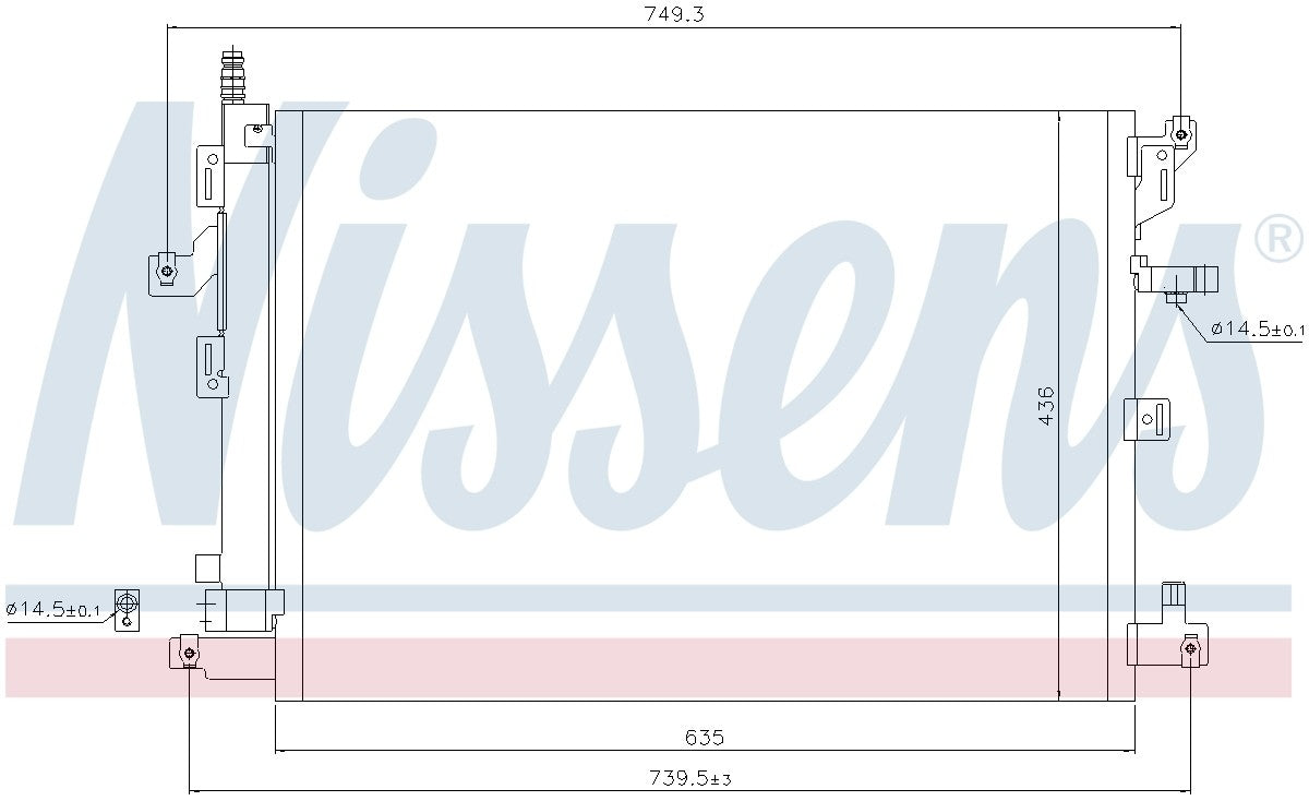 Nissens A/C Condenser  top view frsport 940830