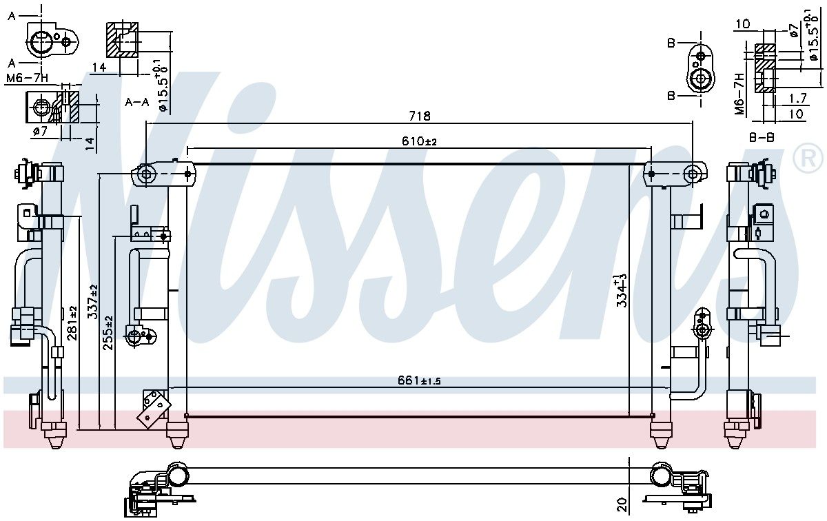 Nissens A/C Condenser  top view frsport 94184