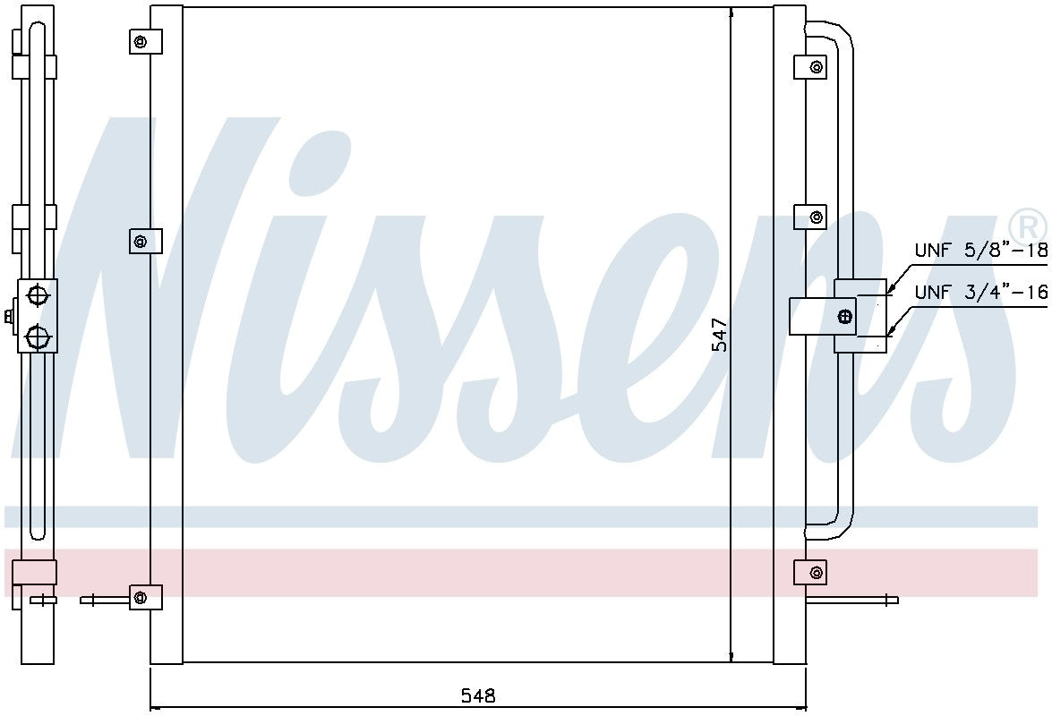 Nissens A/C Condenser  top view frsport 94257