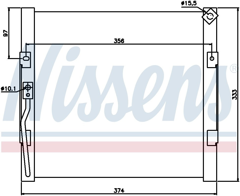 Nissens A/C Condenser  top view frsport 94289