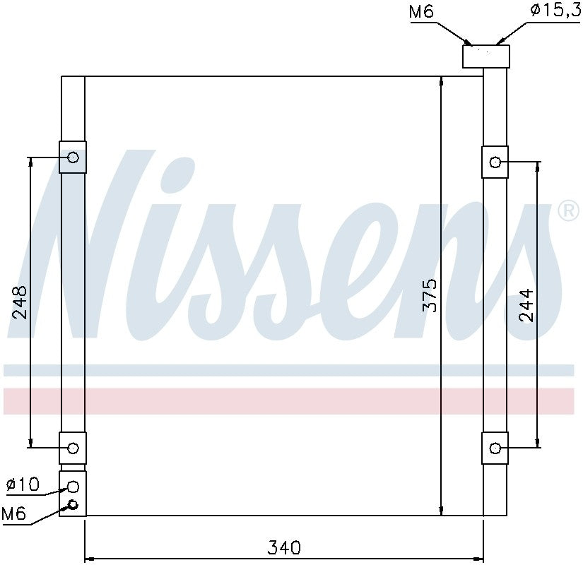 Nissens A/C Condenser  top view frsport 94290