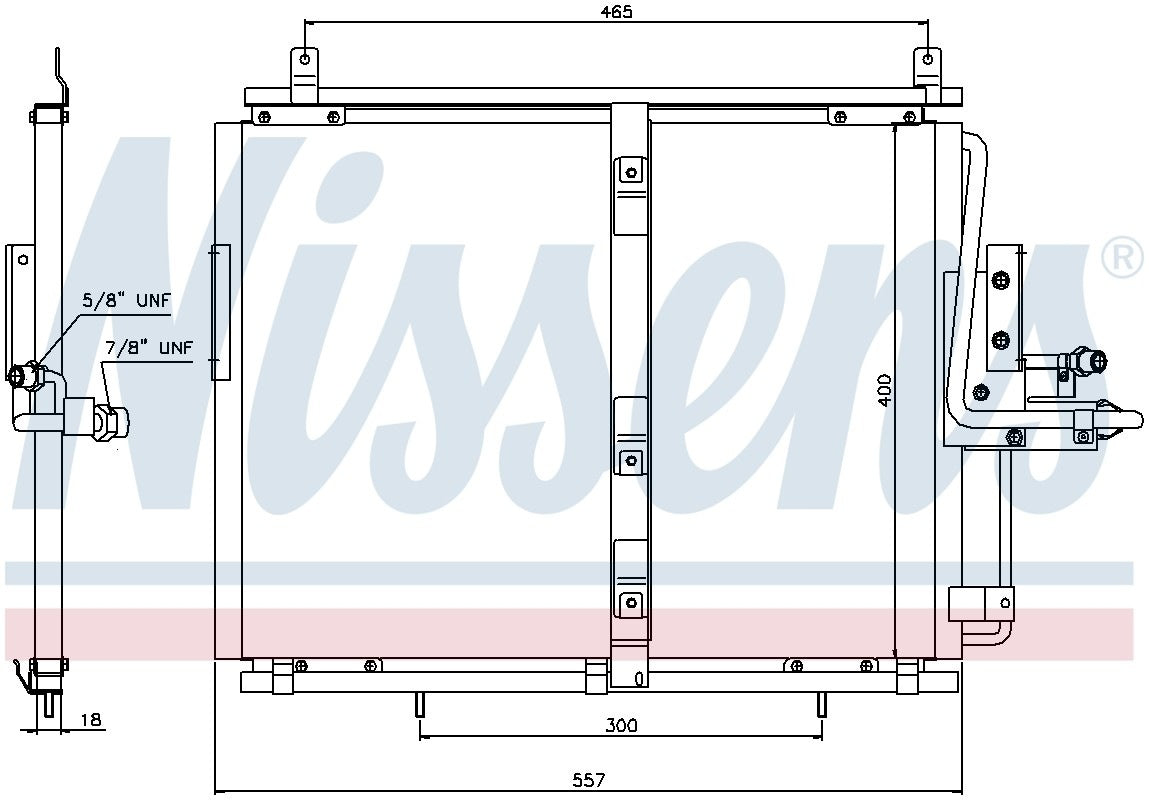 Nissens A/C Condenser  top view frsport 94377