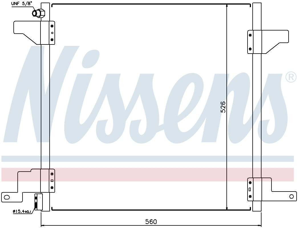 Nissens A/C Condenser  top view frsport 94390