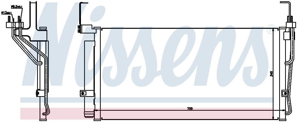 Nissens A/C Condenser  top view frsport 94451