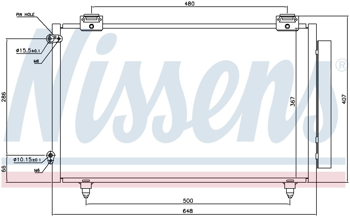 Nissens A/C Condenser  top view frsport 94719