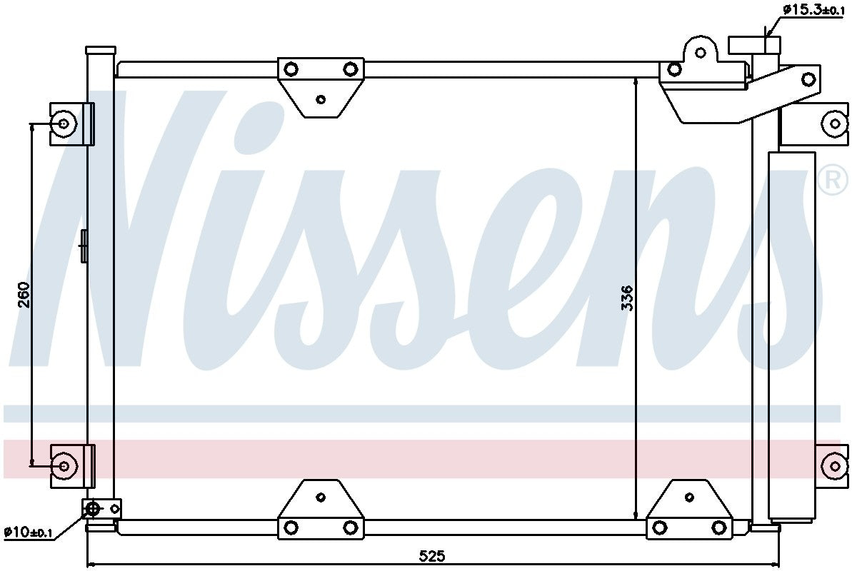 Nissens A/C Condenser  top view frsport 94892