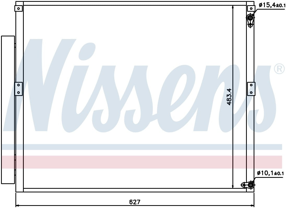 Nissens A/C Condenser  top view frsport 94919