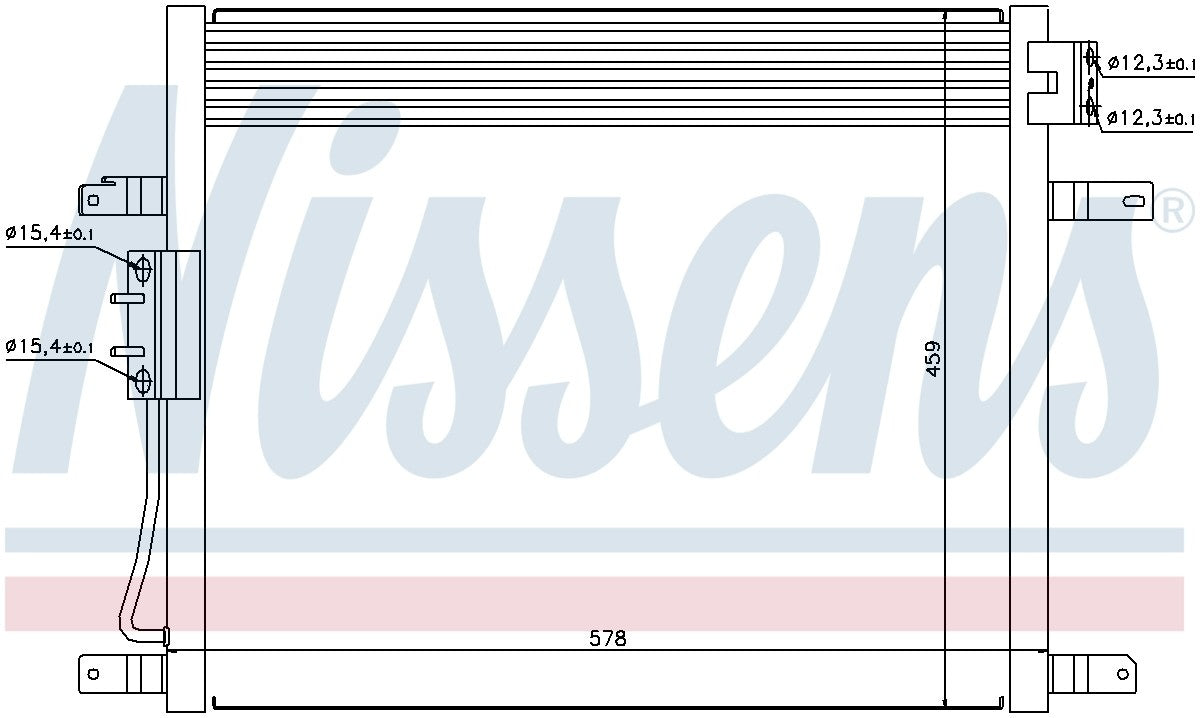 Nissens A/C Condenser  top view frsport 94972