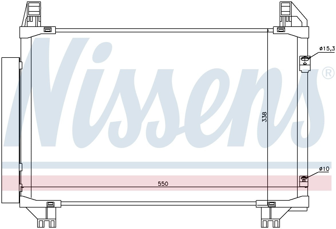 Nissens A/C Condenser  top view frsport 94991