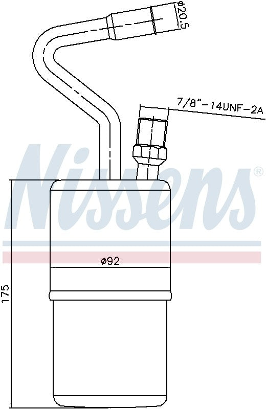 Nissens A/C Receiver Drier  top view frsport 95135