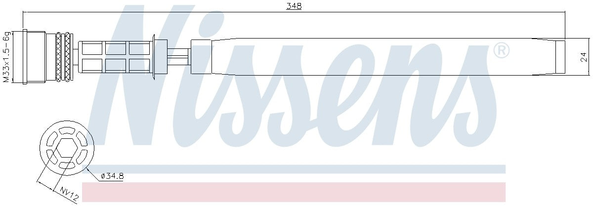 Nissens A/C Receiver Drier  top view frsport 95458
