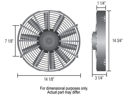 Derale 14 Dyno-Cool Straight Blade Electric Fan