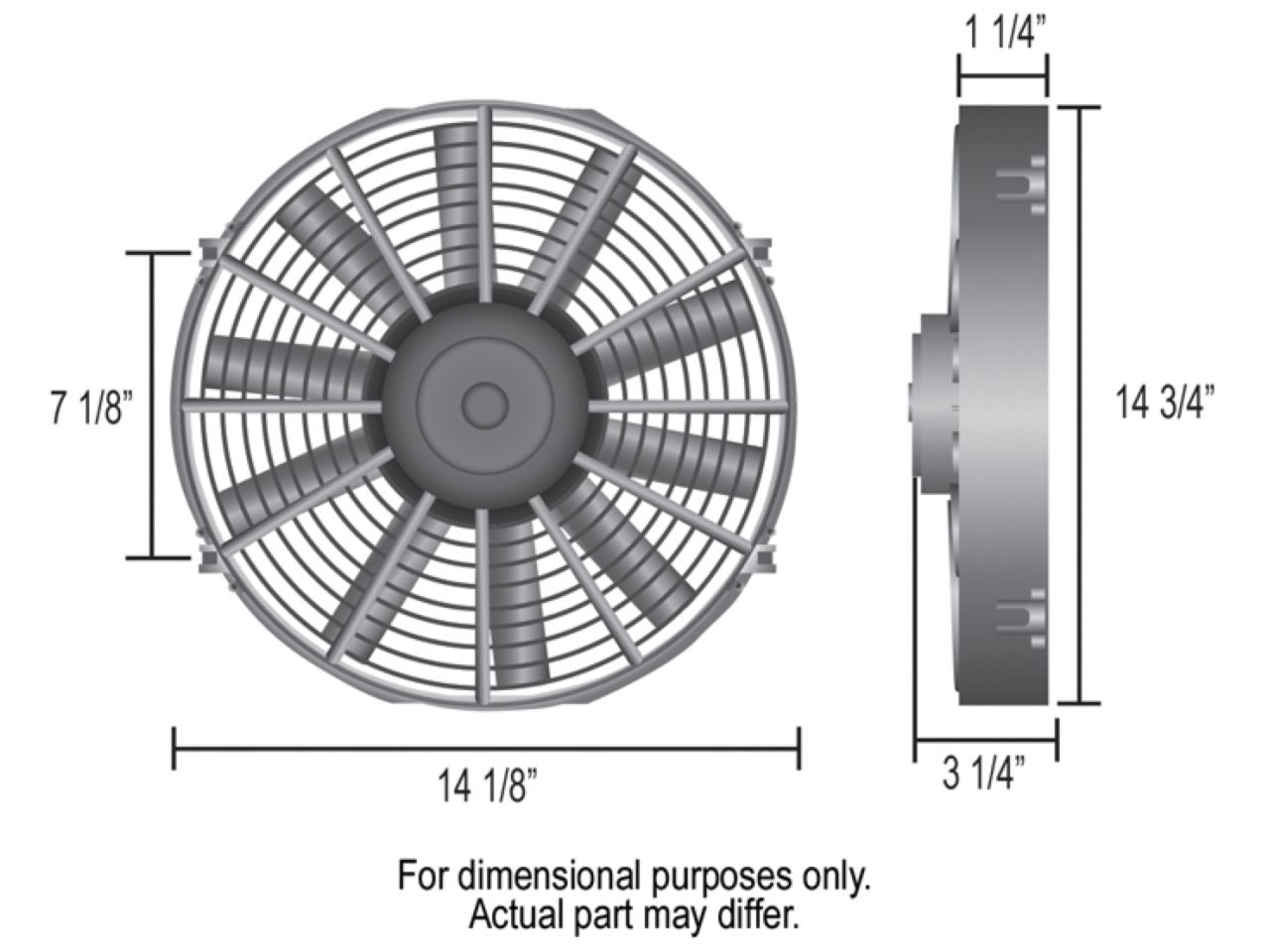 Derale 14 Dyno-Cool Straight Blade Electric Fan