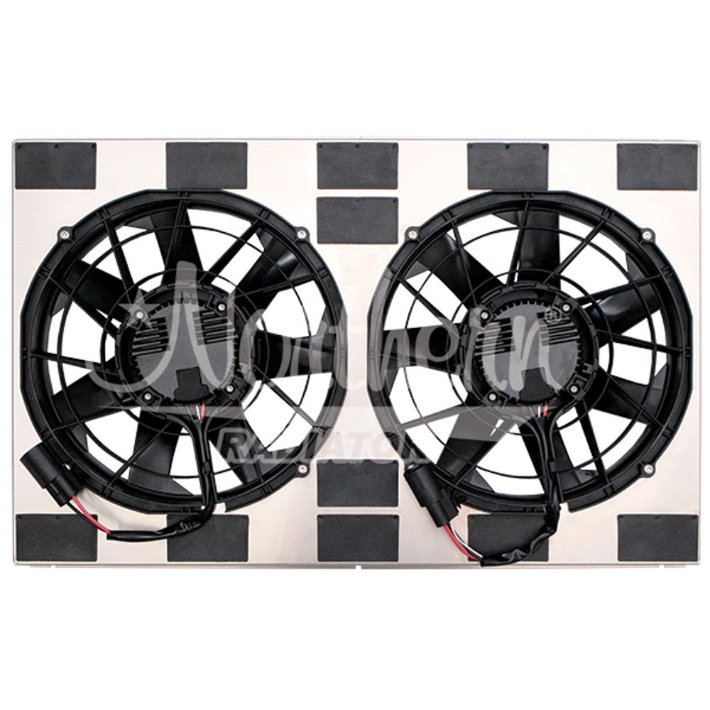 Northern Radiator Dual 12in Brushless Fans and Shroud NRAZ40132