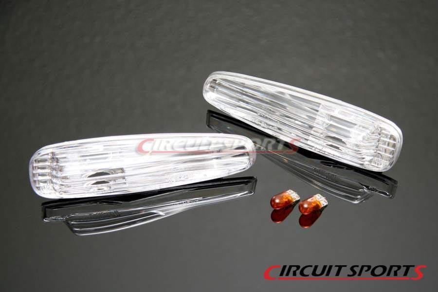 Circuit Sports Front Bumper Sidemarkers (Clear) - Nissan 240SX/Silvia ('95-98 S14)