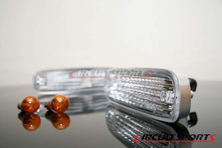 Circuit Sports Front Turn Signals (Clear) - Nissan 240SX/Silvia ('95-96 S14 Zenki, JDM Only)