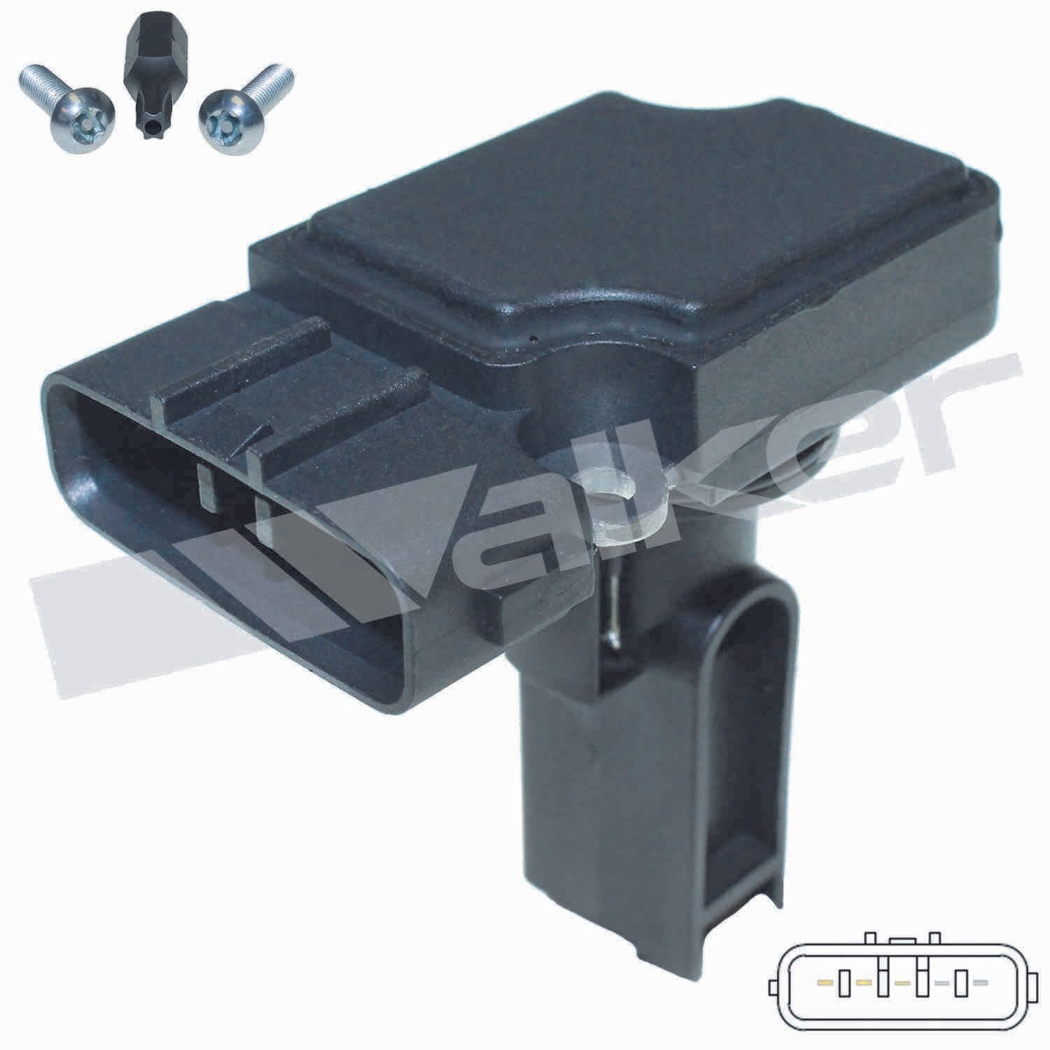 Walker Products Walker Products 245-1166 Mass Air Flow Sensor  top view frsport 245-1166