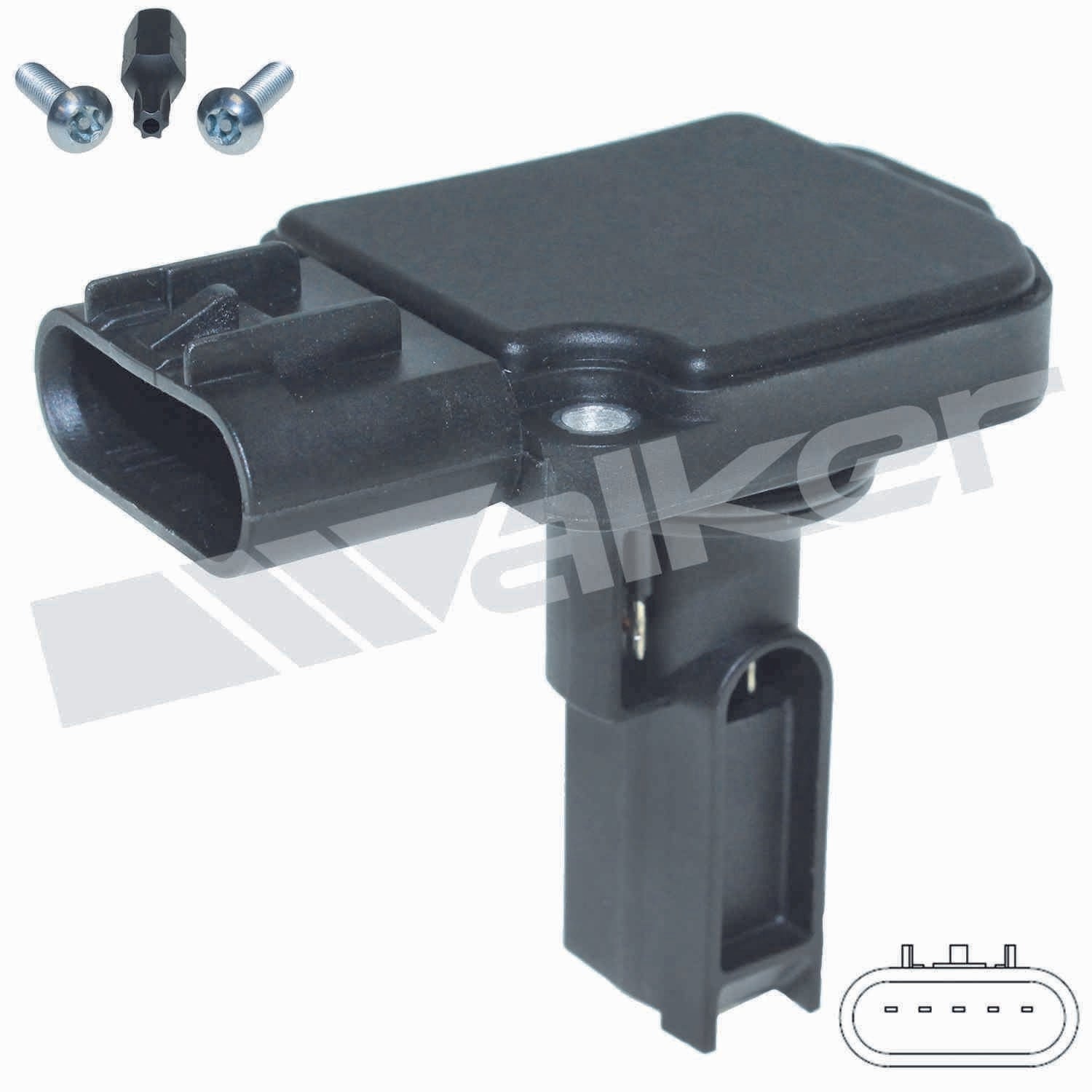 Walker Products Walker Products 245-1177 Mass Air Flow Sensor  top view frsport 245-1177