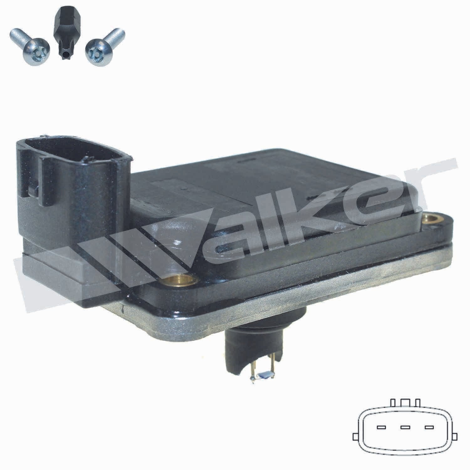 Walker Products Walker Products 245-1187 Mass Air Flow Sensor  top view frsport 245-1187