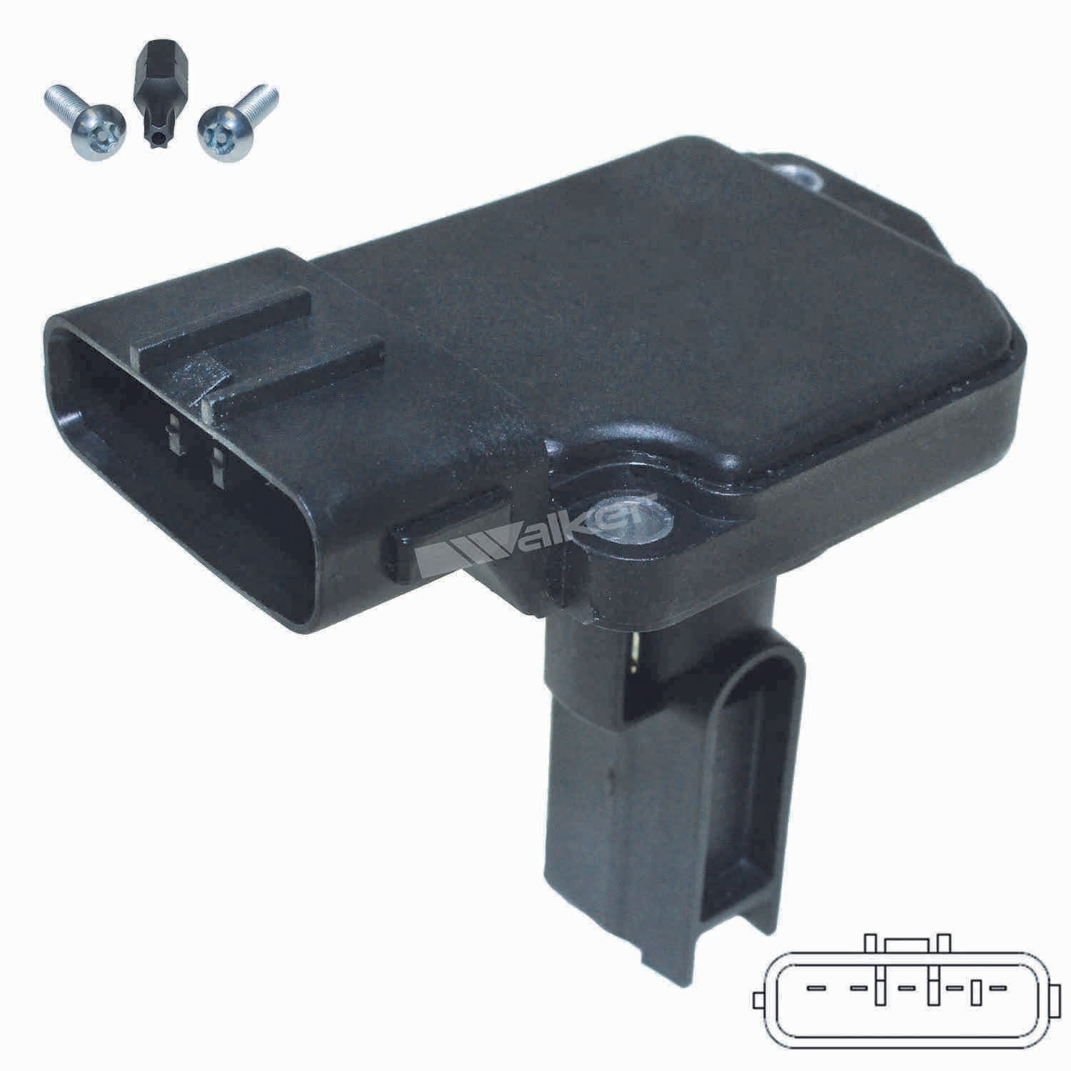 Walker Products Walker Products 245-1228 Mass Air Flow Sensor  top view frsport 245-1228